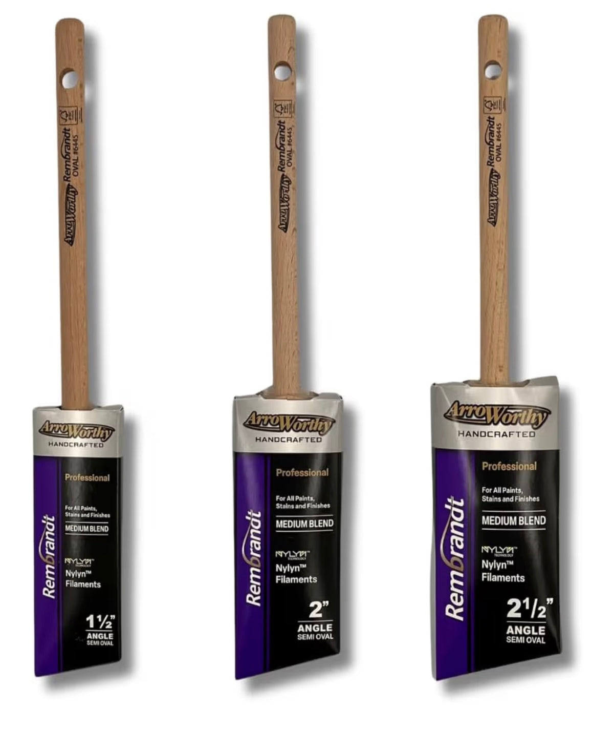 Arroworthy Rembrandt Semi Oval Pencil Angled Paint Brush