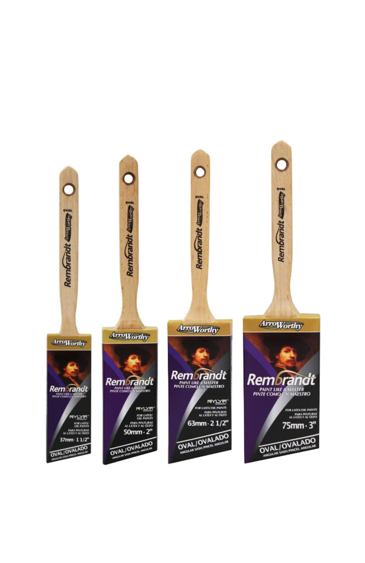 Arroworthy Rembrandt Semi Oval Angular Sash Brush