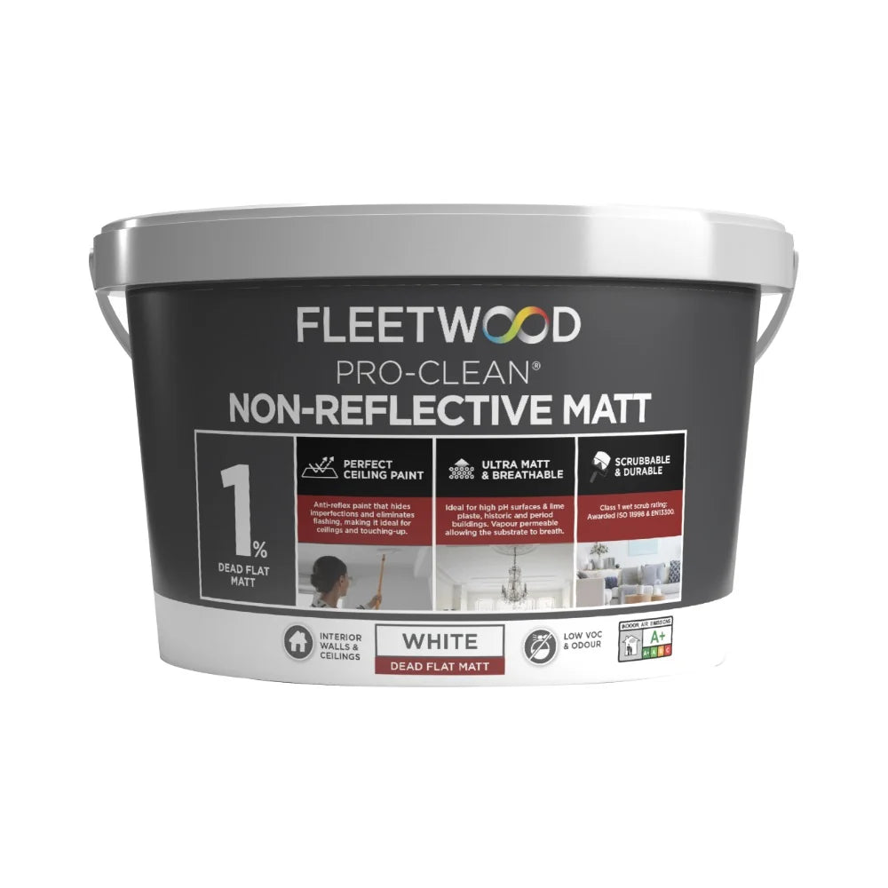 Fleetwood Pro Clean Non Reflective Matt 10L (White)