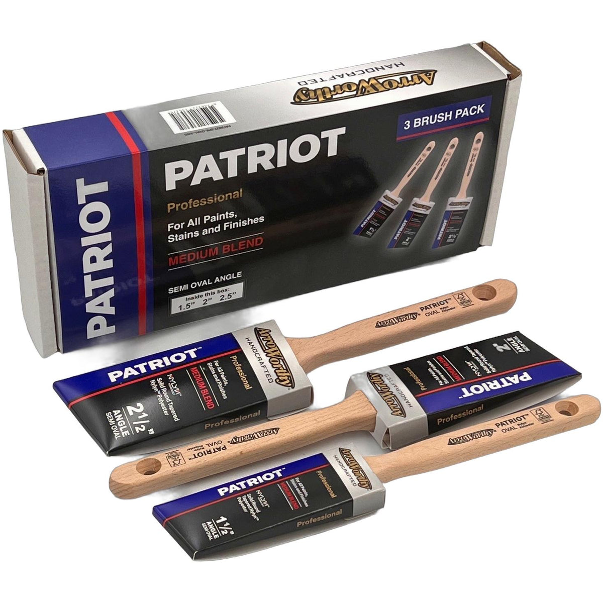 Arroworthy Patriot Semi Oval Angle 3 Pack - Standard Handle