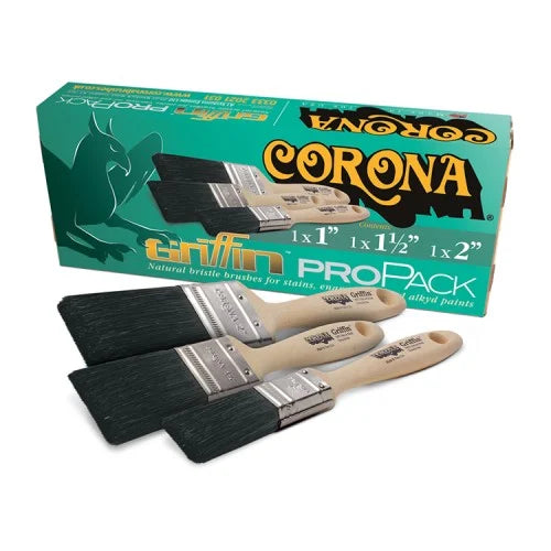 Corona 100% Natural Black Bristle Griffin Box Set
