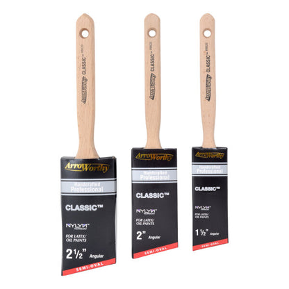 Arroworthy Classic Brush Semi Oval Angle 3 Pack