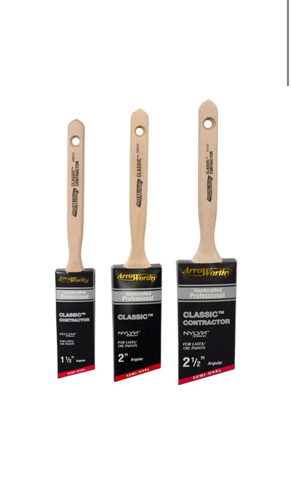 Arroworthy Classic Long Handle Semi Oval Angled Brush