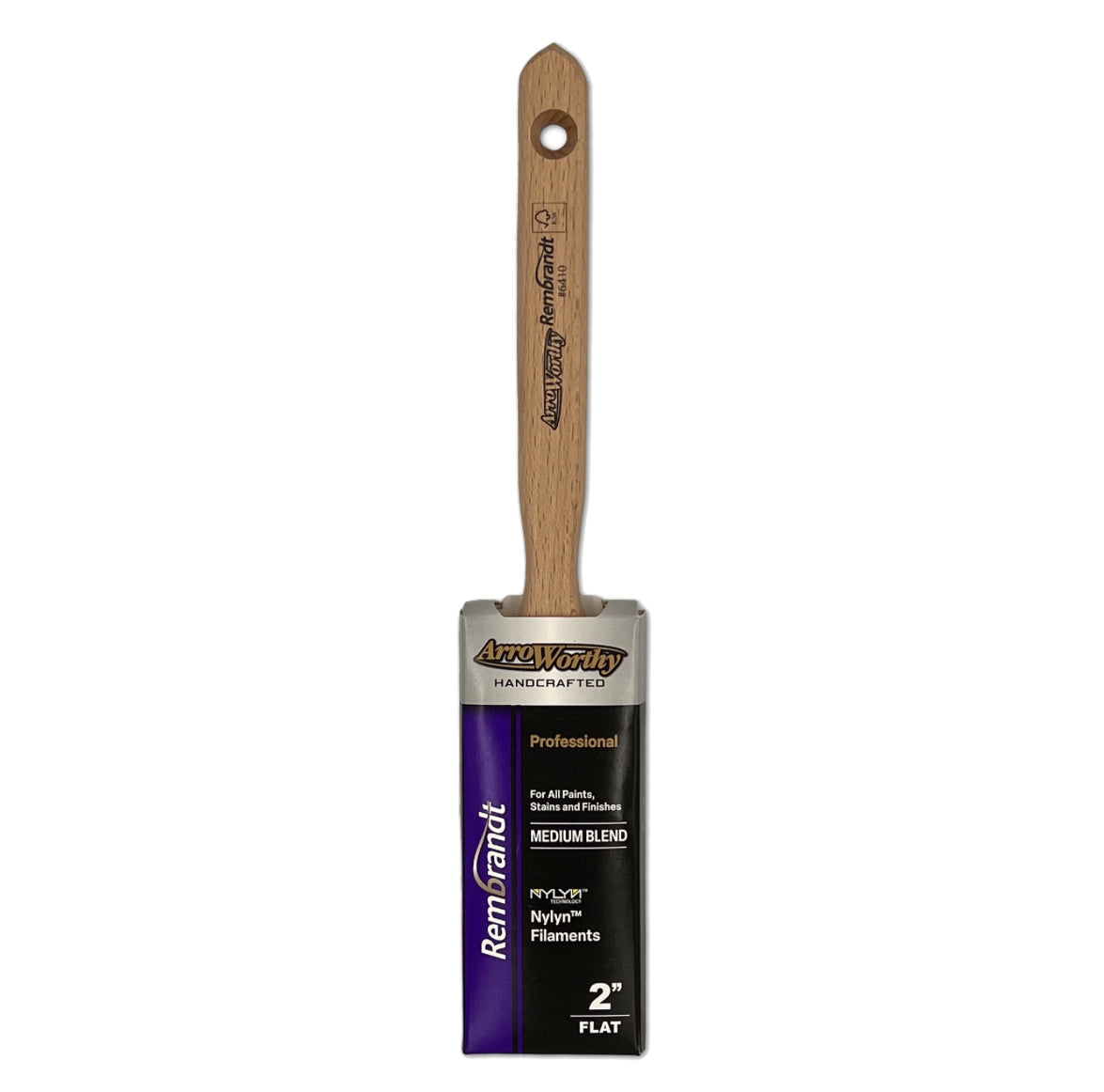 Arroworthy Rembrandt Long Handle Straight Cut Flat Sash Brush