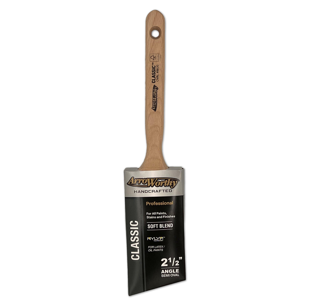 Arroworthy Classic Long Handle Semi Oval Angled Brush