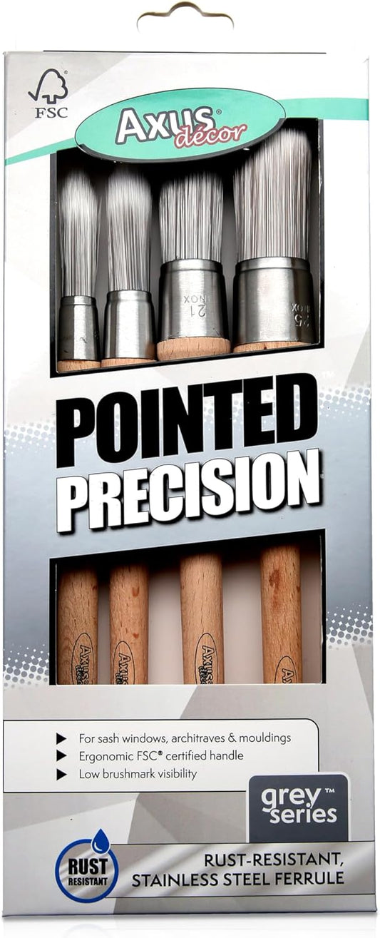 Axus Decor AXU/BGPSS4 Pointed Precision Sash Brush Set