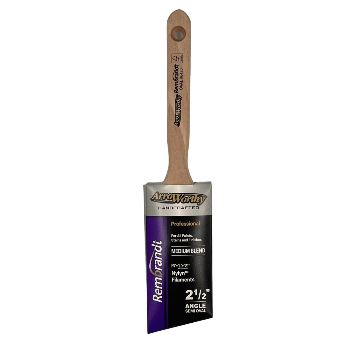 Arroworthy Rembrandt Semi Oval Angular Sash Brush