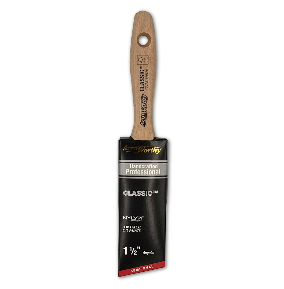 Arroworthy Classic Semi Oval Angled Beaver Tail Brush