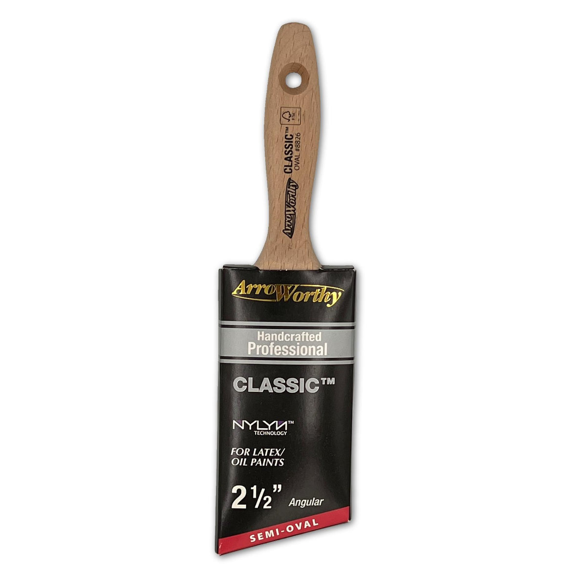 Arroworthy Classic Semi Oval Angled Beaver Tail Brush