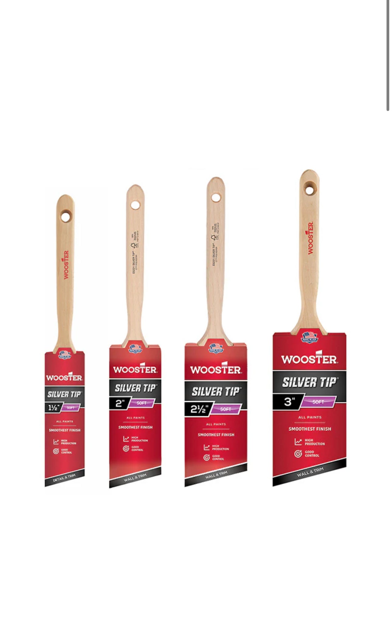 Wooster Silver Tip Angle Sash Paint Brush